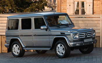 The G-Wagon Merc, parked up outside